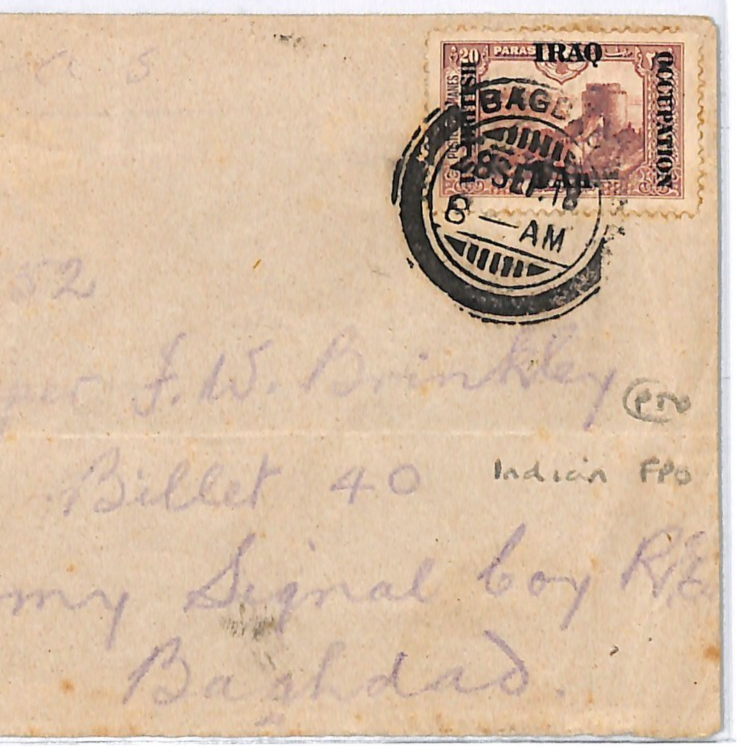 IRAQ BRITISH OCCUPATION WW1 Cover INDIAN *FPO.85* India Army 1918 Signals WJ12 - Image 7