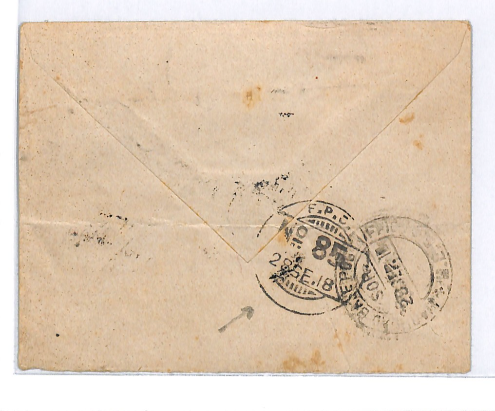 IRAQ INDIA FORCES BRITISH OCCUPATION Block Cover *FPO.85* 1918 WW1 Baghdad WJ11 - Image 4