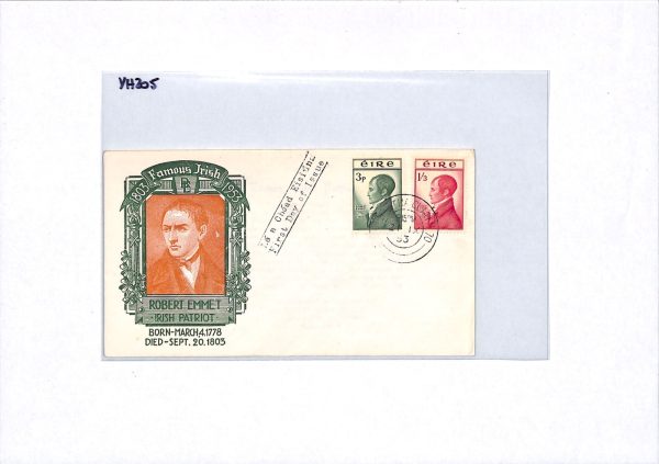 IRELAND EIRE FDC 1953 *ROBERT EMMET* Dublin First Day{samwells-covers}YH205 - Image 4