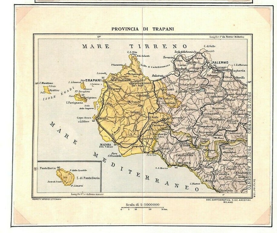 ITALY Advert Cards TRIESTE/SICILY TRAPANI Folded Map PHARMACEUTICALS 1933 Ap257 - Image 4