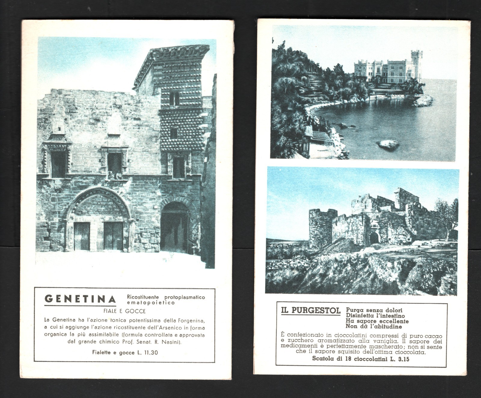ITALY Advert Cards TRIESTE/SICILY TRAPANI Folded Map PHARMACEUTICALS 1933 Ap257 - Image 5