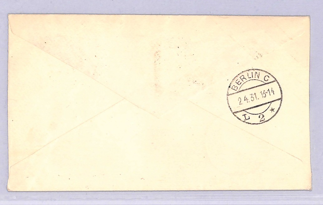 ITALY Air Mail Cover ALI FIRST FLIGHT GERMANY Berlin Rome 1931{Samwells}WT196 - Image 3