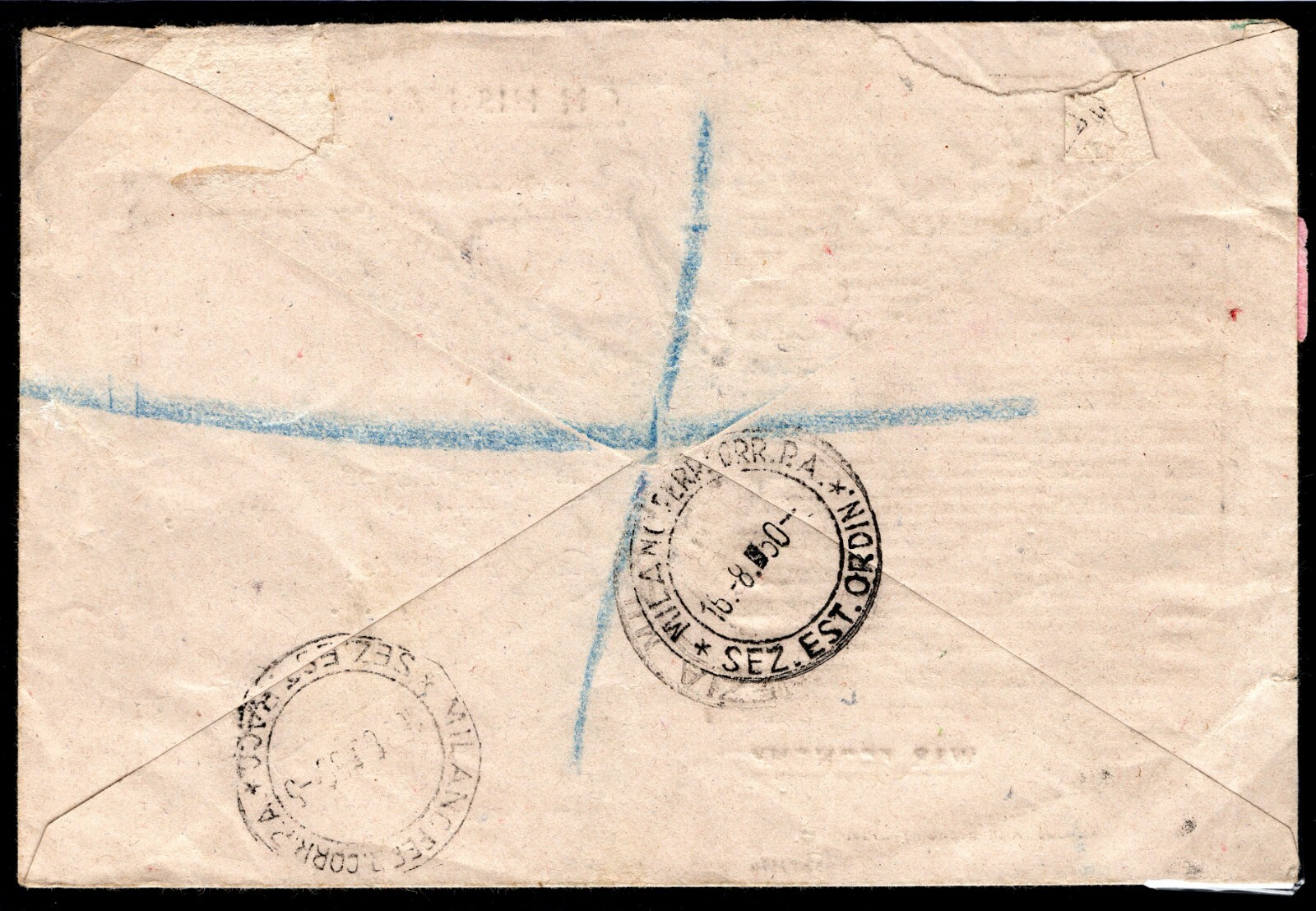 ITALY Express Air Cover TRIESTE *AMG-FTT* Overprint GB WAR ECONOMY Env MC365 - Image 3