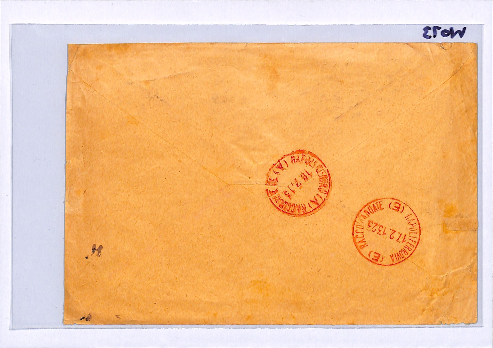 ITALY PO ABROAD Greece *PISCOPI* Overprints{7} Cover Registered 1913 Naples WO73 - Image 7