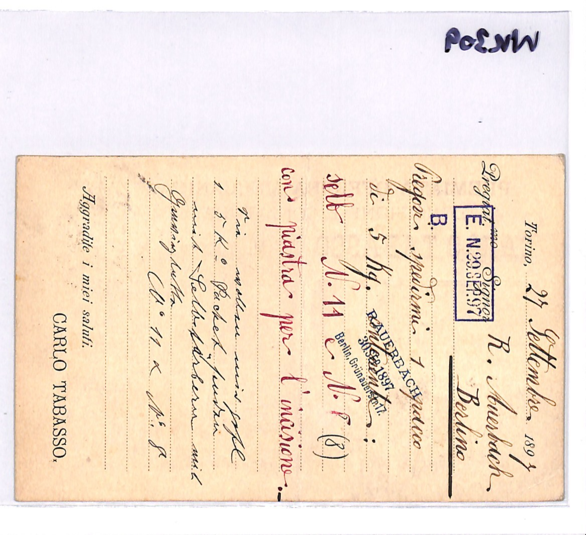 ITALY Postcard *TURIN EXHIBITION* 1897 ART Early EXPO LABEL Berlin Mail WK309 - Image 10