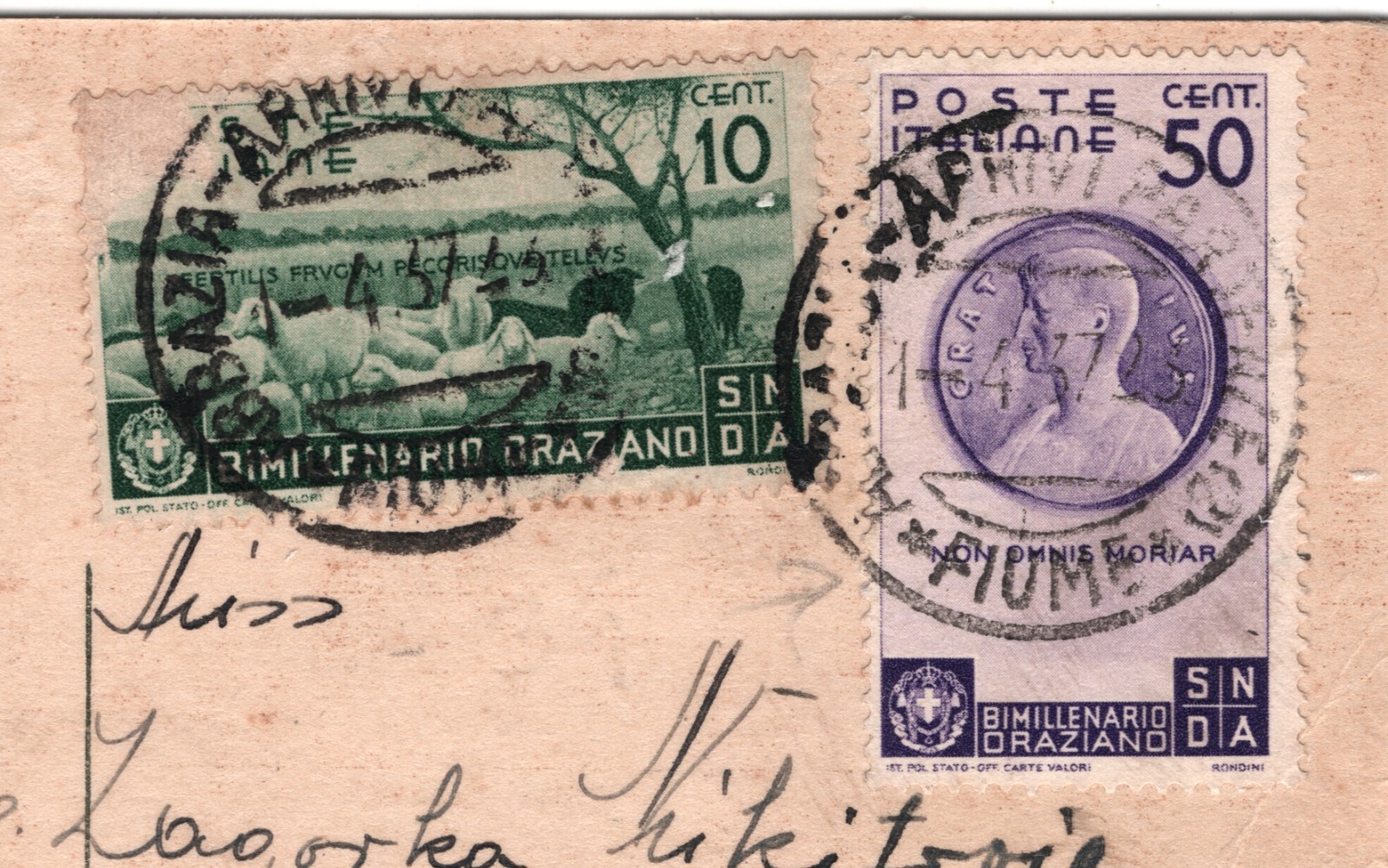 ITALY USED CROATIA Postcard *ABBAZIA-FIUME* 1937 TPO Railway Mail Serbia WG58 - Image 6