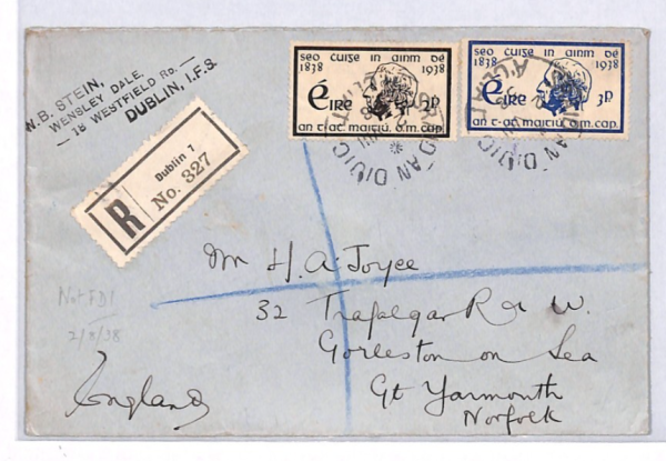 Ireland EIRE 1938 FDC *Father Mathew Theobald* SET Dublin First Day Cover YH302 - Image 3