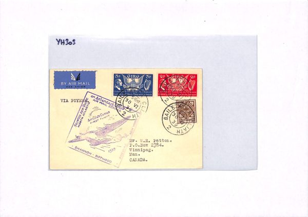Ireland EIRE Air Mail 1939 *USA CONSITUTION* SET Cover FIRST FLIGHT CANADA YH303 - Image 6