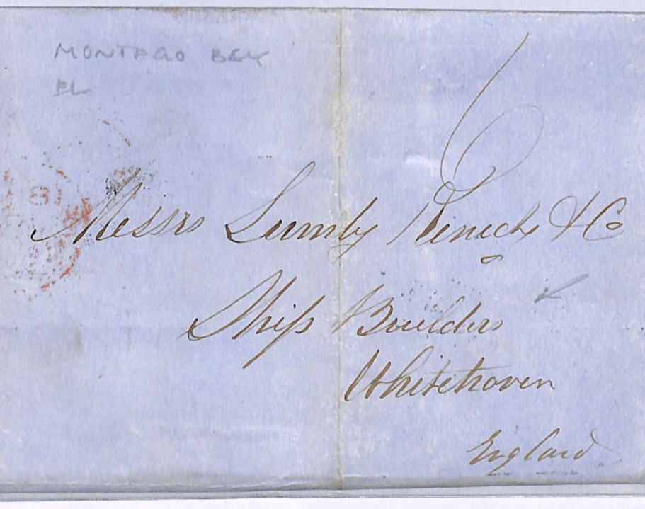 JAMAICA/GB TRANSATLANTIC Cover 1857 Montego Bay EL SHIP BUILDER Whitehaven UG250 - Image 3