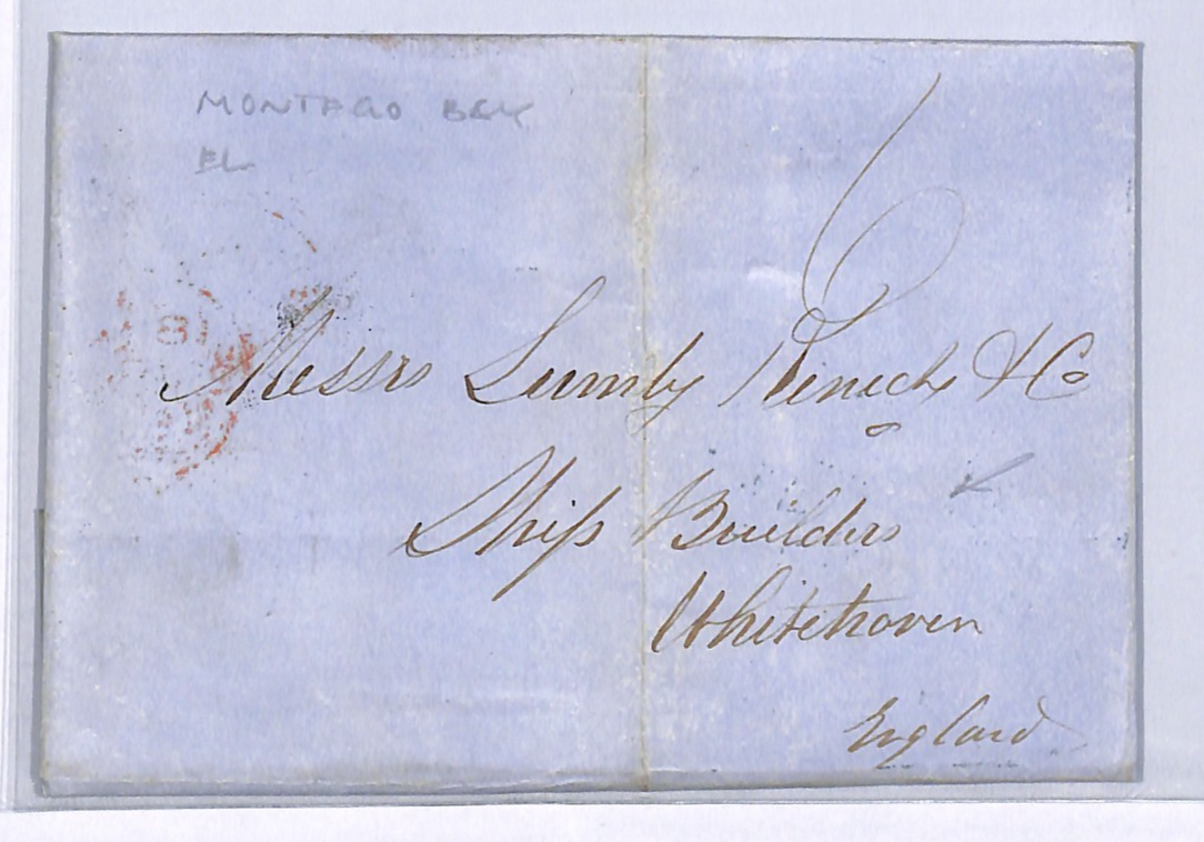 JAMAICA/GB TRANSATLANTIC Cover 1857 Montego Bay EL SHIP BUILDER Whitehaven UG250 - Image 4