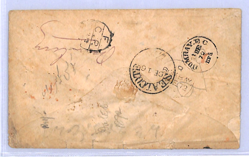 JAMMU & KASHMIR ½a Blue QV Cover INDIA STATES *NWP* 1872 Seaicote TOO LATE WH95 - Image 5