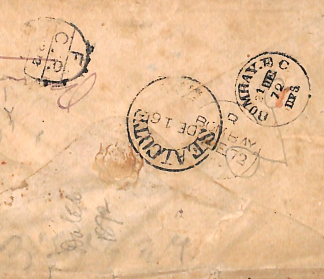 JAMMU & KASHMIR ½a Blue QV Cover INDIA STATES *NWP* 1872 Seaicote TOO LATE WH95 - Image 7