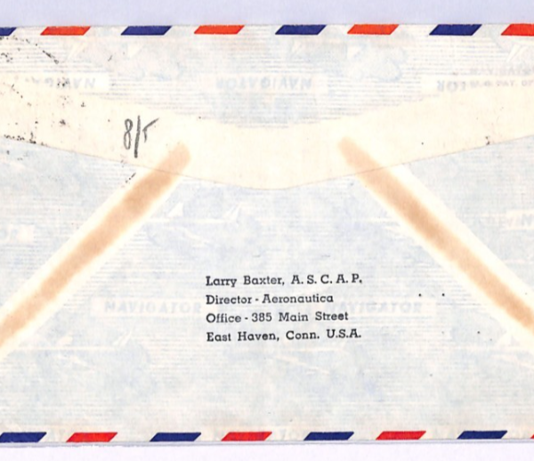 JORDAN Air Mail Cover SPECIAL FLIGHT *KING HUSSEIN* Pilot Signed 1966 USA XW270 - Image 5