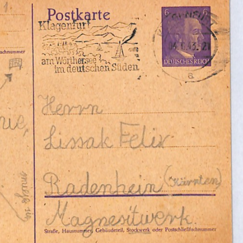 JUDAICA Austria WW2 SLOGAN Card Polish Message 1943 *LISSAK* JEWISH FAMILY YQ405 - Image 4