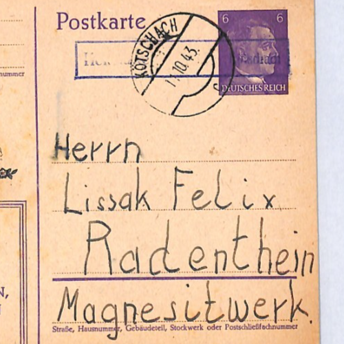 JUDAICA Austria WW2 SLOGAN Card Polish Message 1943 *LISSAK* JEWISH FAMILY YQ412 - Image 4