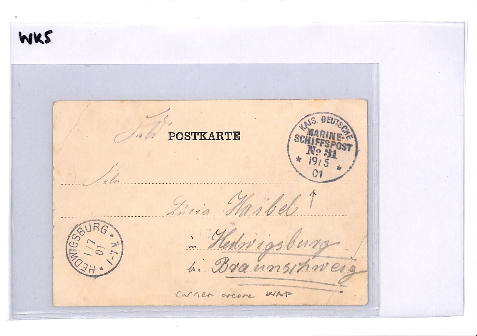 KIAUTSCHAU China GRUSS AUS Card TSINGTAO *SCHIFFSPOST No.31* CDS Ship Cancel WK5 - Image 8