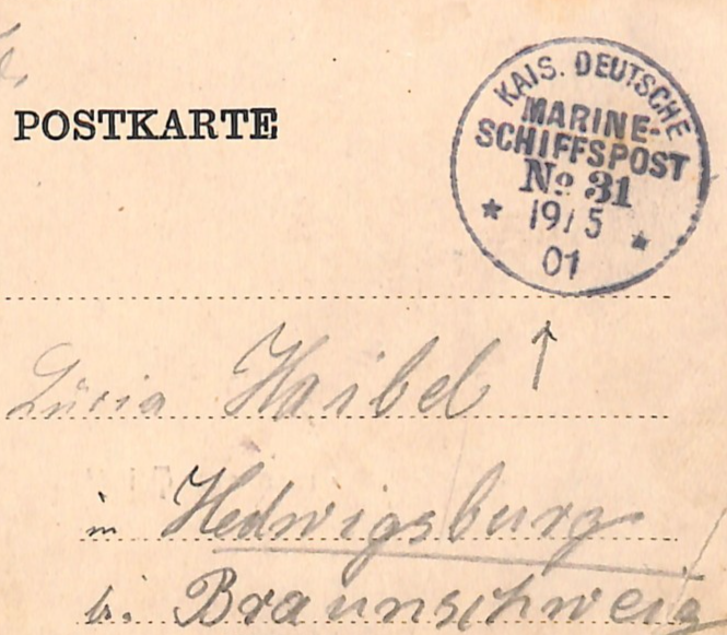KIAUTSCHAU China GRUSS AUS Card TSINGTAO *SCHIFFSPOST No.31* CDS Ship Cancel WK5