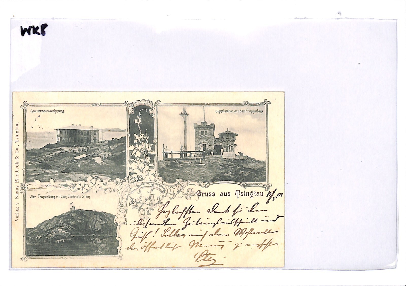 KIAUTSCHAU China *GRUSS AUS TSINGTAU* Views Postcard 1901 CDS Kiel Germany WK8 - Image 6