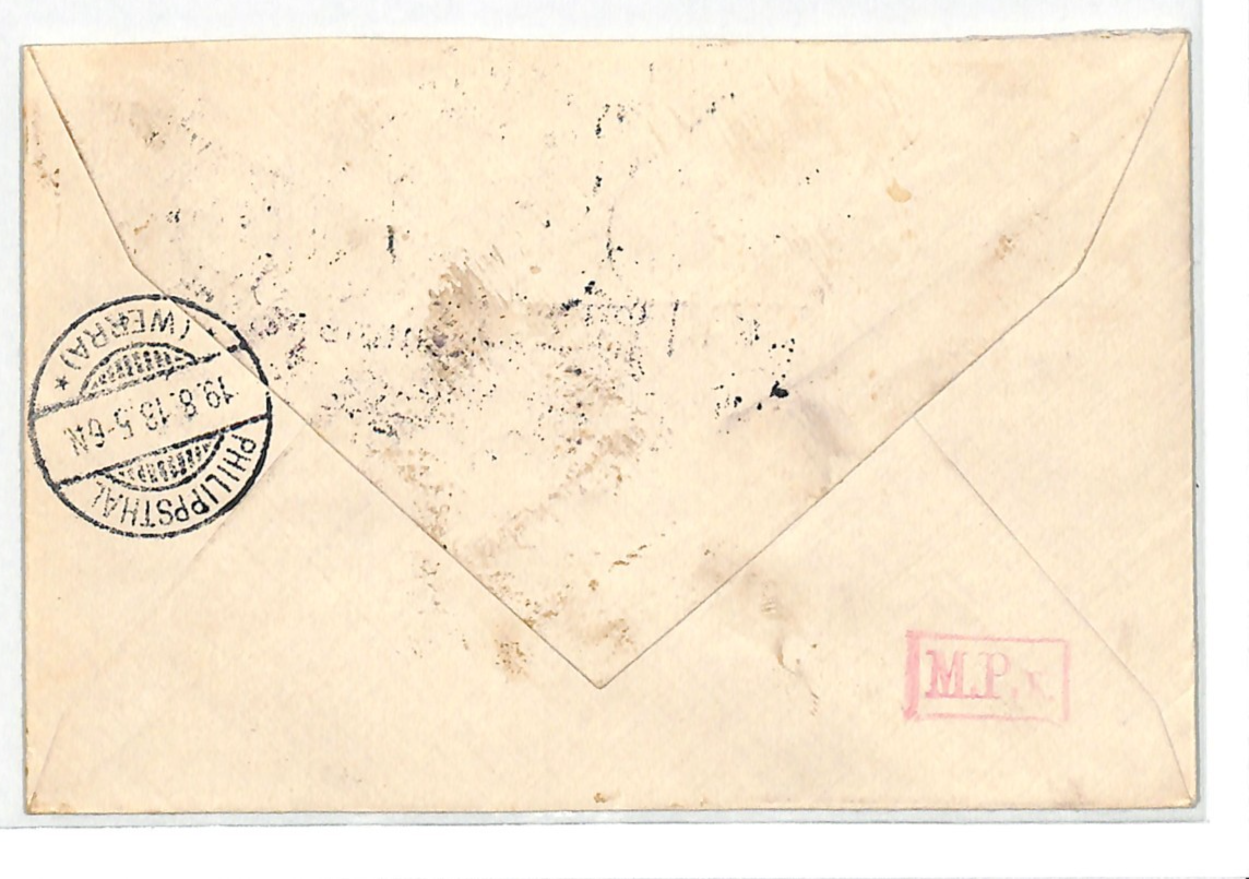 LATVIA WW1 Cover *OB OST* (Russia) Germany Occupation HASENPOTH Reg 1918 WV75 - Image 3