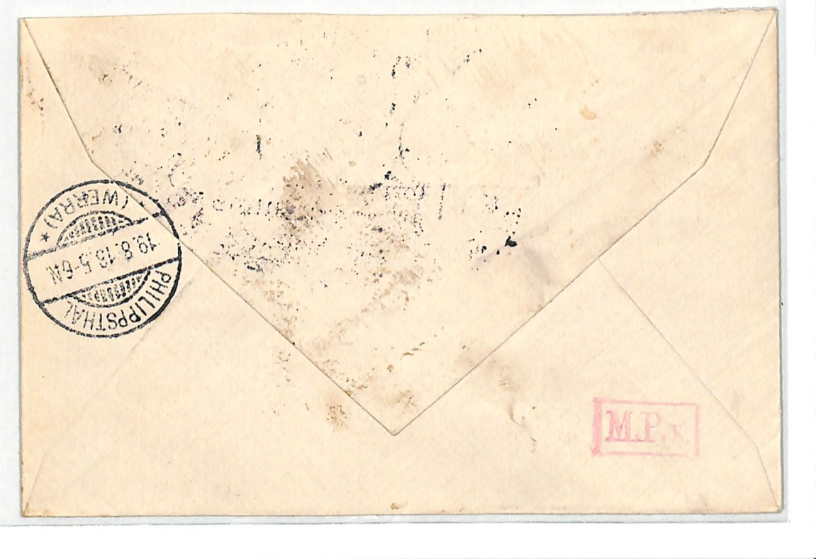 LATVIA WW1 Cover *OB OST* (Russia) Germany Occupation HASENPOTH Reg 1918 WV75 - Image 7