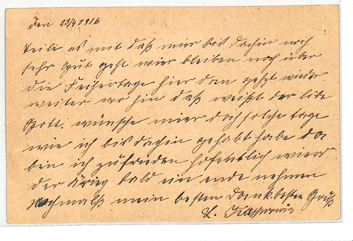 LITHUANIA WW1 Cover OB OST (Russia) Germany Occ Card *OLITA* Reg 1916 Exin WV78 - Image 3