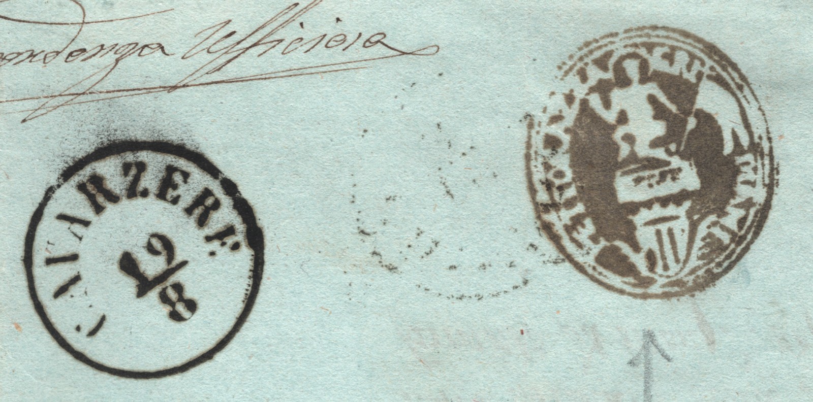 LOMBARDY-VENETO Italy OFFICIAL Cover INTAGLIO SEAL 1859 CARVARZERE Letter MS1959 - Image 6
