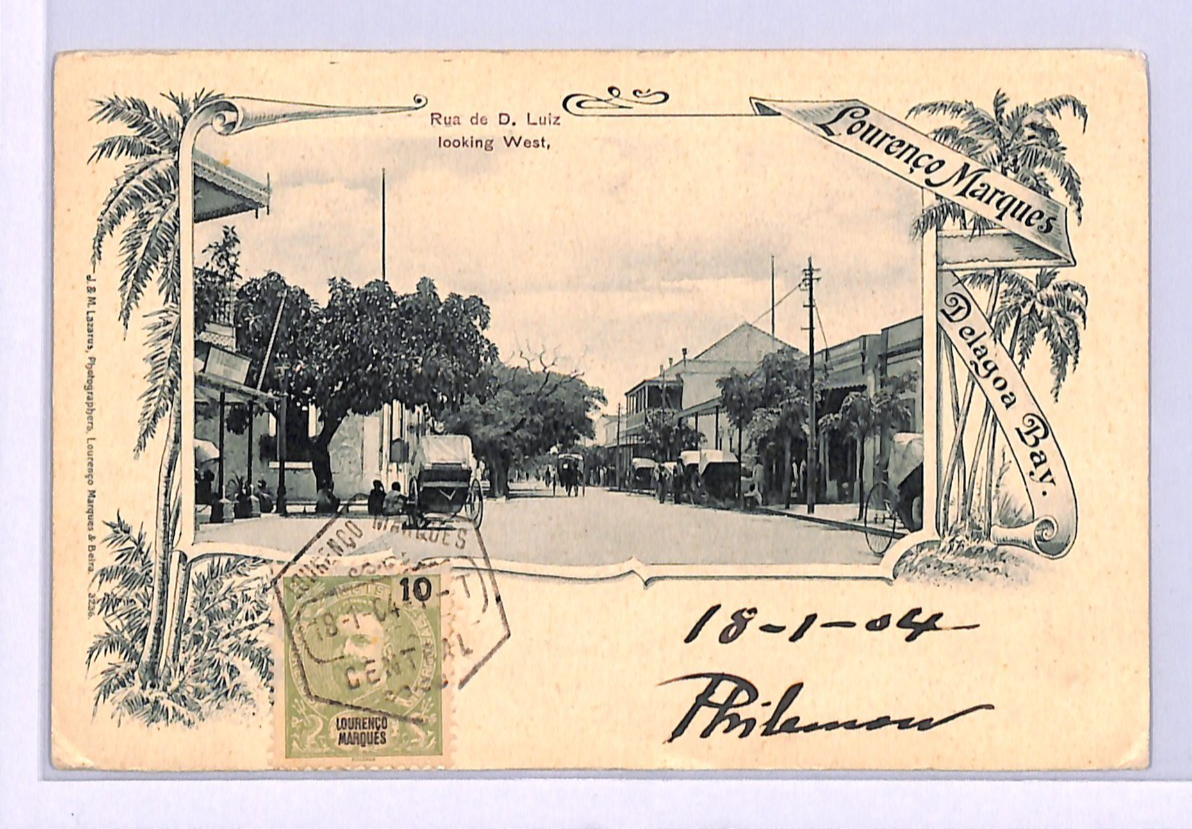 LOURENCO MARQUES Postcard Portugal Cols VIEW-SIDE Franking 1904 Delagoa Bay WF70 - Image 3