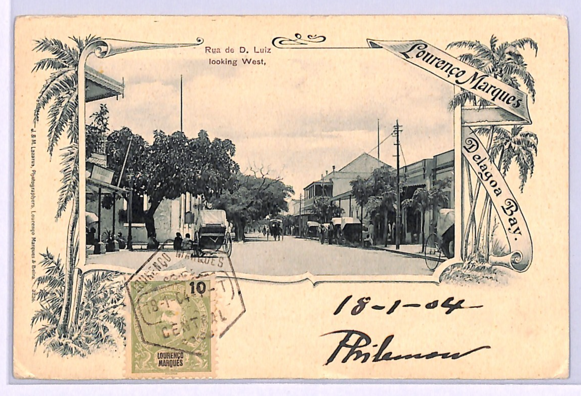 LOURENCO MARQUES Postcard Portugal Cols VIEW-SIDE Franking 1904 Delagoa Bay WF70 - Image 6