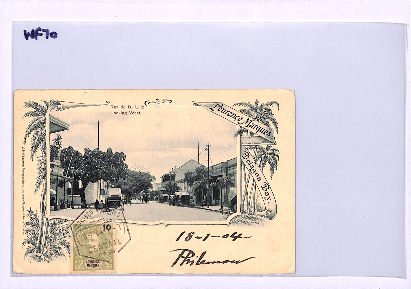 LOURENCO MARQUES Postcard Portugal Cols VIEW-SIDE Franking 1904 Delagoa Bay WF70 - Image 10