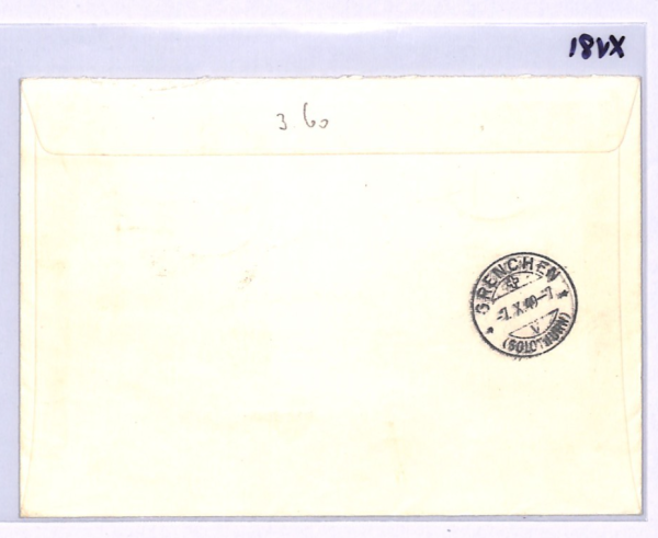 LUXEMBOURG FDC 1949 UPU ANNIVERSARY Registered Switzerland Grenchen XV81 - Image 6