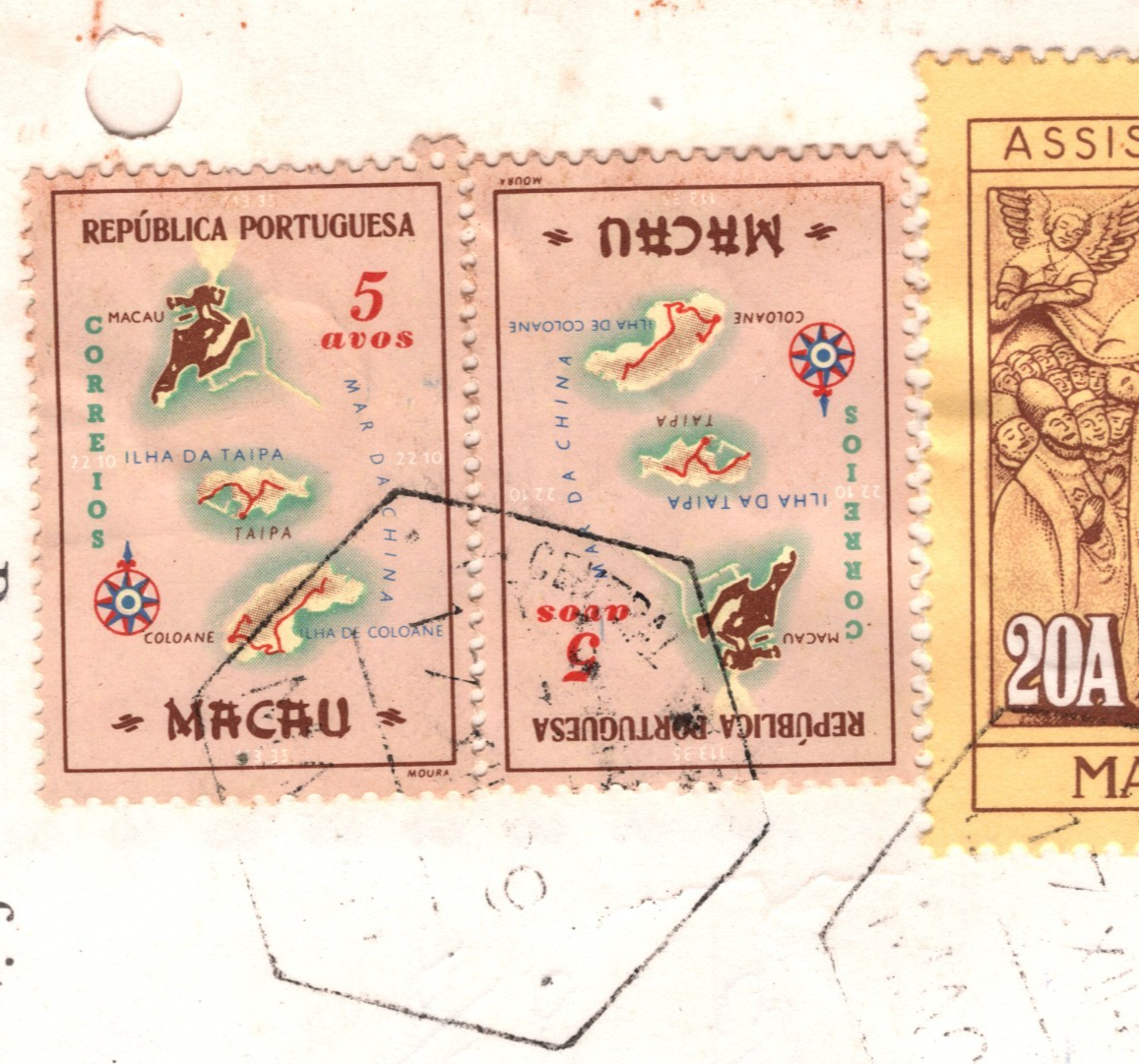 MACAU Document 20a Revenue 5a *MAP* Postage Fiscal{2} 1969 CHINA/PORTUGAL XM248 - Image 3