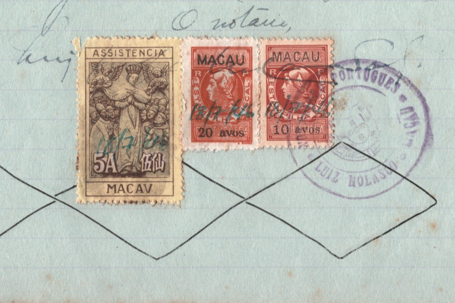 MACAU Revenue 30a Stationery 5a & 20a Pairs SURCHARGES 1946 CHINA/PORTUGAL MA164 - Image 5