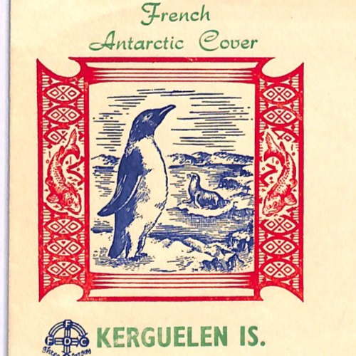 MADAGASCAR Used TAAF France Cols PENGUIN *Kerguelen* Cover 1955 ANTARCTIC WZ281 - Image 6