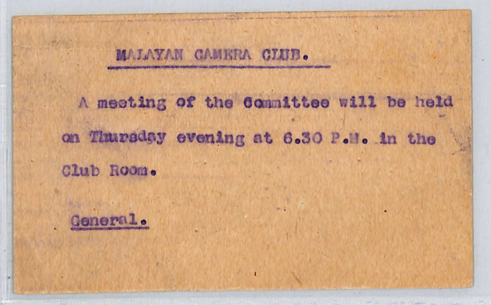 MALAYA Card FMS TIGERS Stationery *CAMERA CLUB* 1922 K.Lumpur PHOTOGRAPHY WJ83 - Image 4
