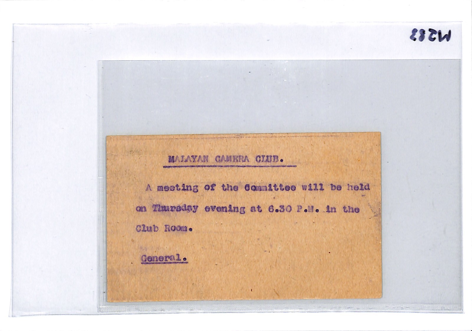 MALAYA Card FMS TIGERS Stationery *CAMERA CLUB* 1922 K.Lumpur PHOTOGRAPHY WJ83 - Image 6