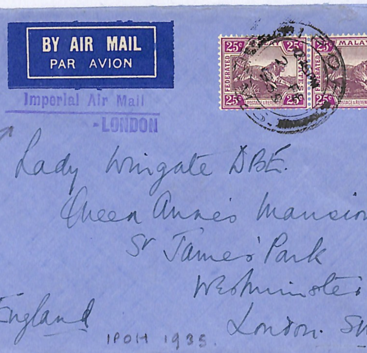 MALAYA Cover FMS TIGERS Air Mail *IMPERIAL AIRWAYS CACHET* Ipoh 1935 CDS WJ79