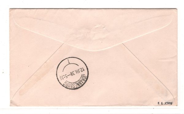 MALAYA *NEGRI SEMBILAN* Air 1938 Cover FIRST FLIGHT All-Up JO'BURG {Joffe}KT101 - Image 4
