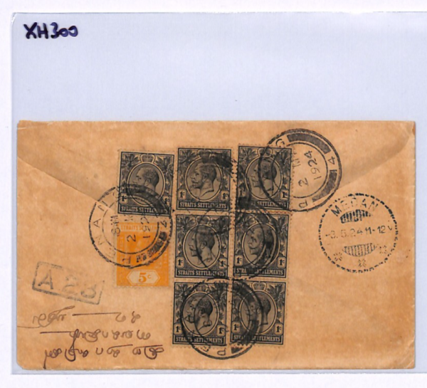 MALAYA STRAITS Cover PENANG DUTCH EAST INDIES Medan 1924{samwells-covers}XH300 - Image 5
