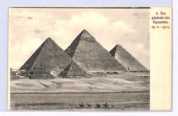 MALAYA Straits *DATO KRAMAT* 1904 CDS Arrival EGYPT PYRAMIDS Postcard XH275 - Image 4