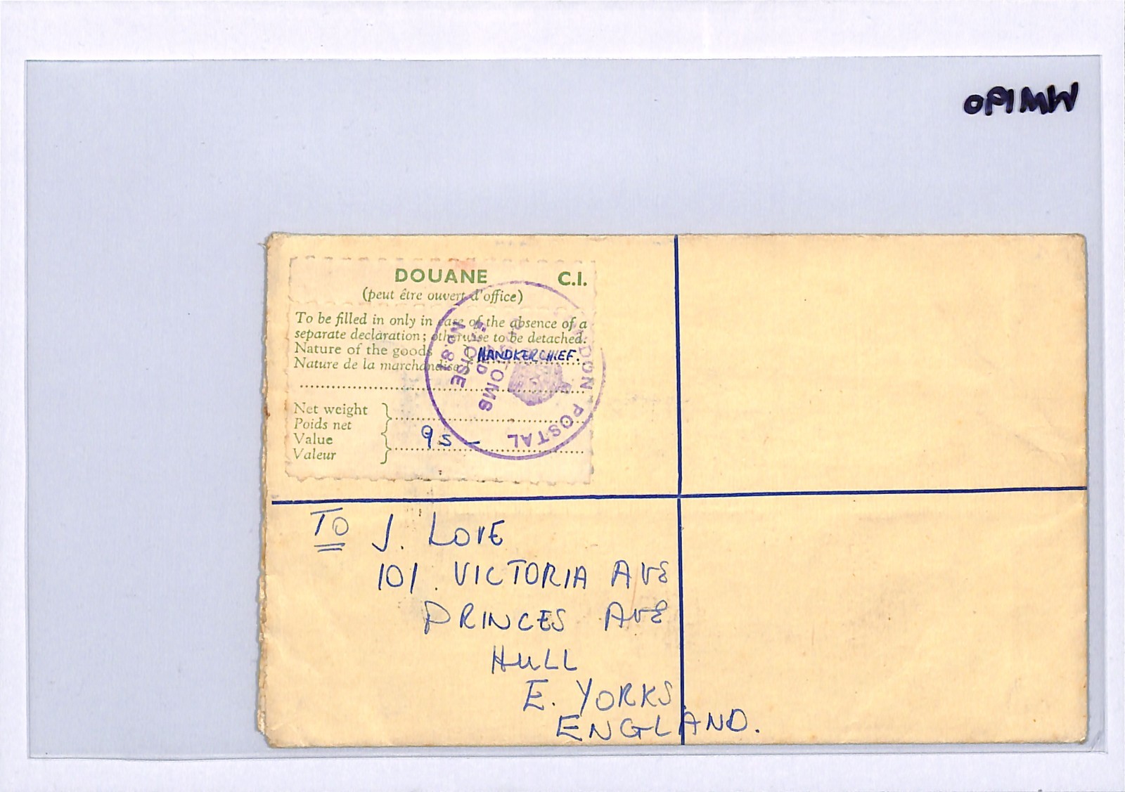 MALTA Cover Sliema Registered GB Yorks Hull c1947{samwells-covers}WM190 - Image 6