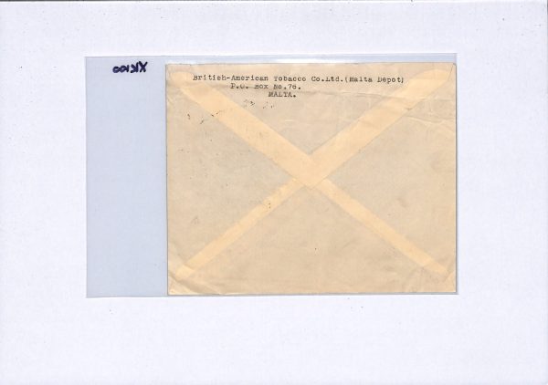 MALTA KGVI Cover *GOVT LOTTERY TICKET* Label 1948 Air Richmond VA TOBACCO XK100 - Image 8