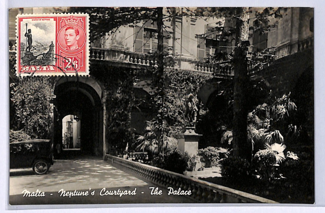 MALTA Postcard 2s/6d High Value View-Side Use PALACE Real Photo {samwells}WM183 - Image 3