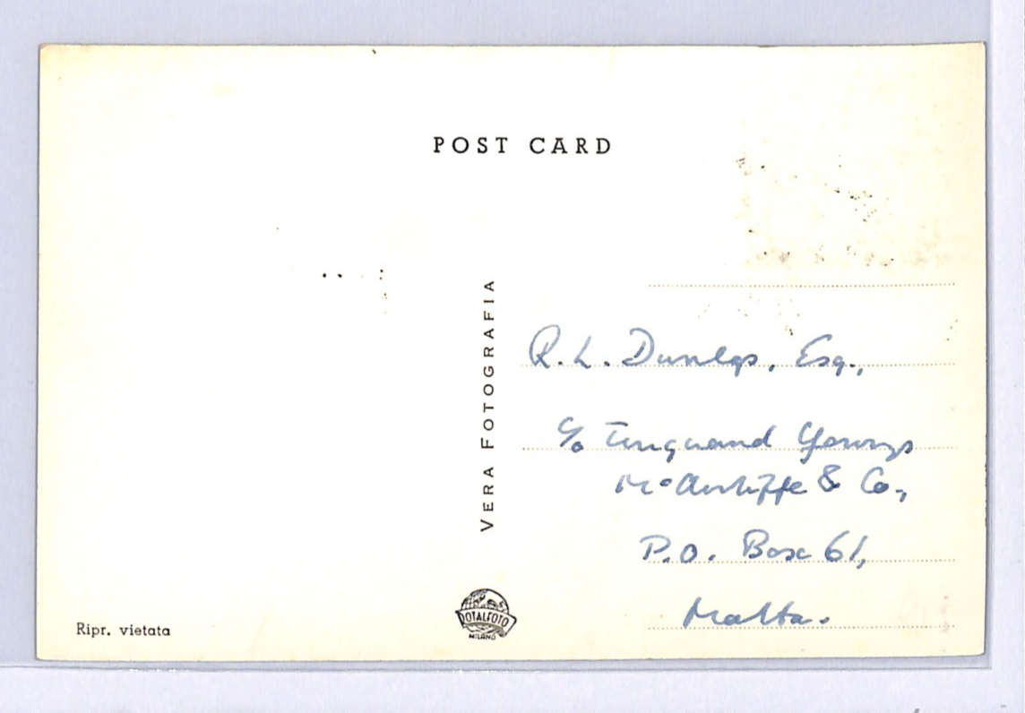 MALTA Postcard 2s/6d High Value View-Side Use PALACE Real Photo {samwells}WM183 - Image 4