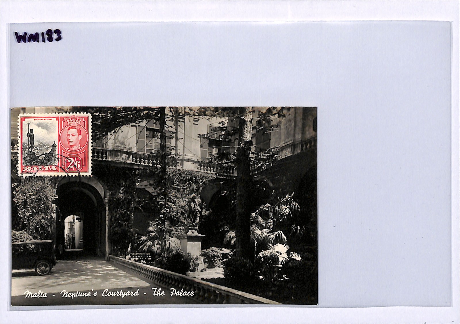 MALTA Postcard 2s/6d High Value View-Side Use PALACE Real Photo {samwells}WM183 - Image 5