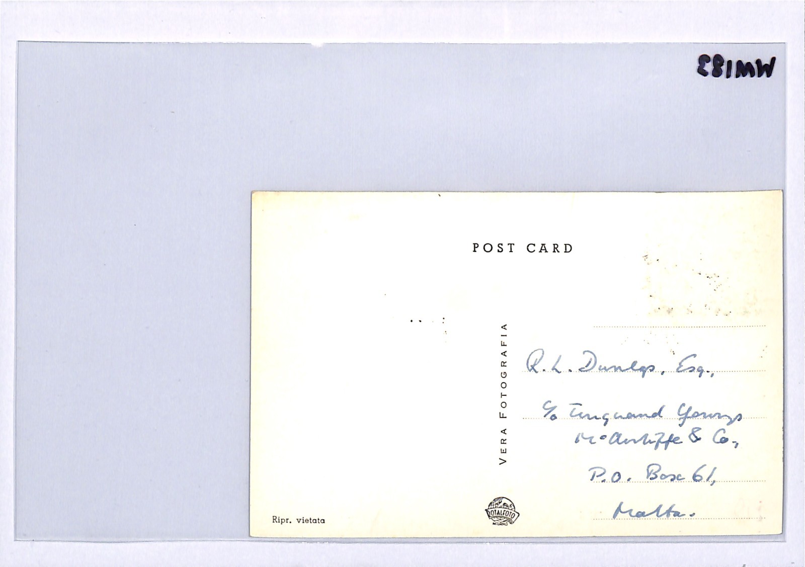 MALTA Postcard 2s/6d High Value View-Side Use PALACE Real Photo {samwells}WM183 - Image 6