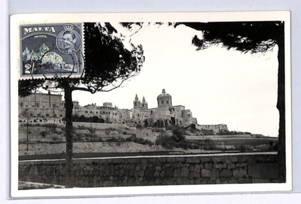 MALTA Postcard MDINA View-Side KGVI 2s Franking MAXI-CARD {samwells-covers}XK74 - Image 3