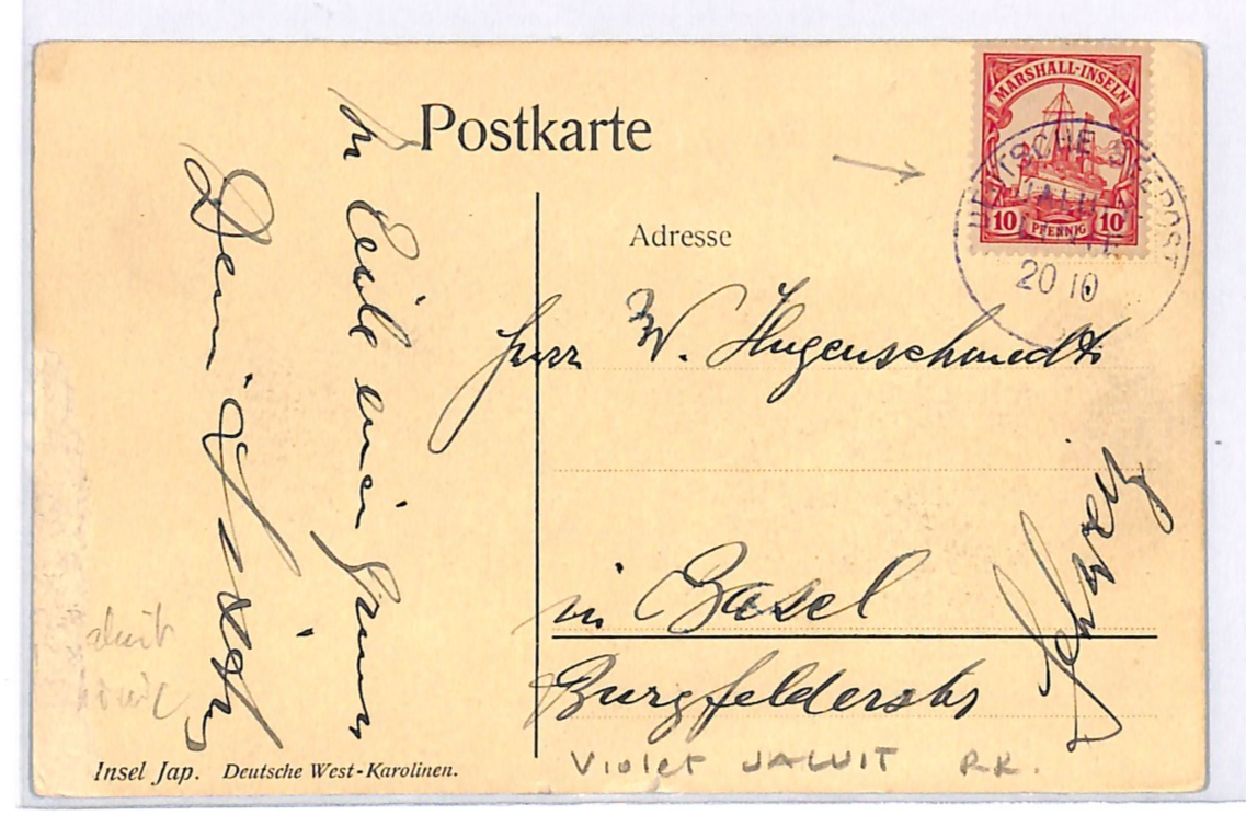 MARSHALL ISLANDS Rare VIOLET *JALUIT* CDS Postcard INSELN JAP' Germany Cols WK32 - Image 4