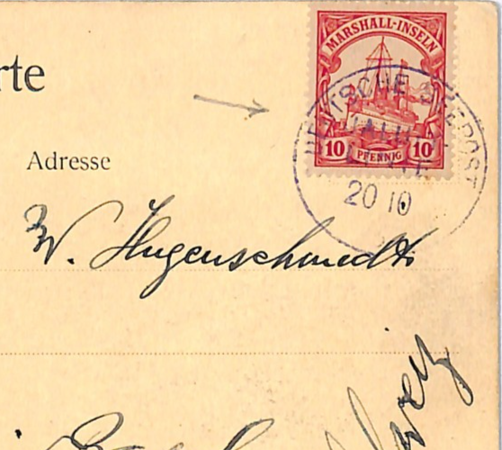 MARSHALL ISLANDS Rare VIOLET *JALUIT* CDS Postcard INSELN JAP' Germany Cols WK32