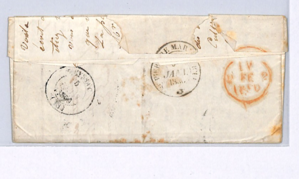 MARTINIQUE Cover 1850 *Basse Pointe* Letter COLONIES/ART.13 Cachet France XG96 - Image 4