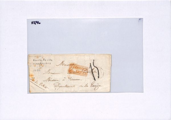 MARTINIQUE Cover 1850 *Basse Pointe* Letter COLONIES/ART.13 Cachet France XG96 - Image 6